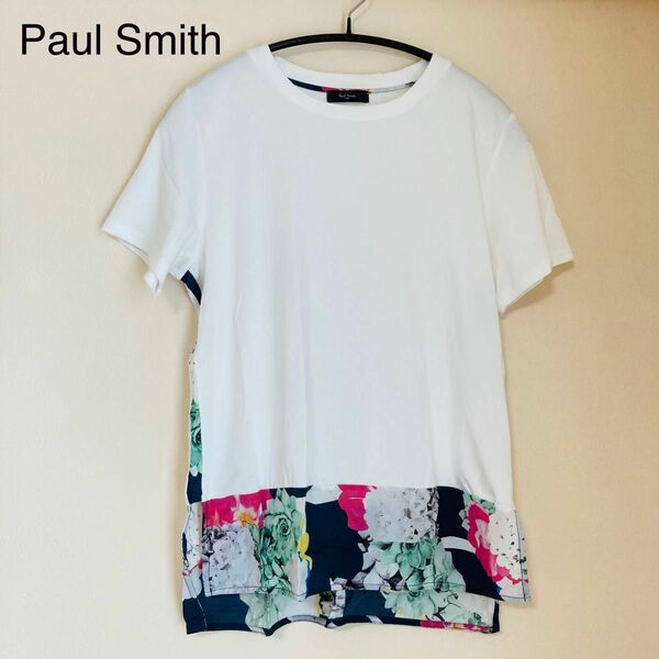 Paul Smith ポールスミス　花柄　半袖Tシャツ　白