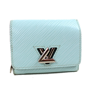 ルイヴィトン 三つ折り財布　ミニ財布　ポルトフォイユ ツイスト コンパクト XS 水色 ライトブルー ミニウォレット　M69158　r163