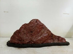  suiseki st Sado red stone red sphere stone Niigata prefecture red stone appreciation stone tray stone nature stone bonsai 