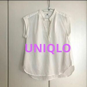 UNIQLO ユニクロ　レディーストップス　襟なし　半袖