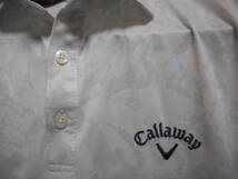 ☆キャロウェイ　半袖ポロシャツ　ポリエステル１００％　callaway 　ホワイト/グレー（M）☆_画像2