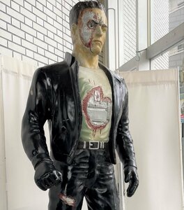 -R- Terminator 2 T-800 life-size figure height approximately 200cm secondhand goods shuwarutsenega- cyborg ornament interior rare -T-230868