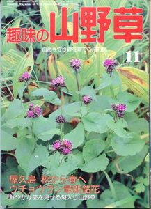 F34〇趣味の山野草　1991年11月号　特集：屋久島秋から春へ　ウチョウラン最新銘花　（230810）