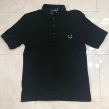 RAFSIMONS X FREDPERRY ラフシモンズ フレッドペリー コラボ半袖ポロシャツ S 黒 ブラック_画像1