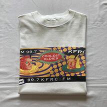 美品 ラジオ RADIO DJ ポップ オールディーズ 両面プリント 染み込み 80's ヘインズ Hanes ビンテージVINTAGE OLDIES テクノ TECNO Lサイズ_画像5