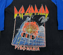 Early1980s DEF LEPPARD Raglan sleeve tee M MADE IN PAKISTAN デフレパード ロックバンド ラグランスリーブT パキメン ヴィンテージ_画像5