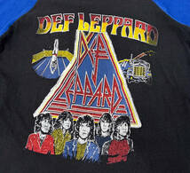 Early1980s DEF LEPPARD Raglan sleeve tee M MADE IN PAKISTAN デフレパード ロックバンド ラグランスリーブT パキメン ヴィンテージ_画像6