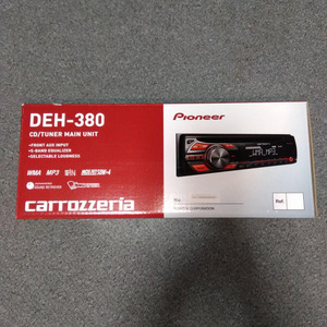 正規品 新品 カロッツェリア パイオニア(Pioneer) カーオーディオ 1DIN 【DEH-380】 WMA/MP3/WAV対応 車パーツ 高音質 多機能