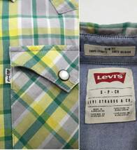 美品★Levi's リーバイス　チェック柄 半袖ウエスタンシャツ/Sサイズ_画像8