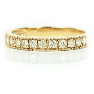  бриллиант 0.32ct K18PG 18 золотой розовое золото кольцо кольцо 10.5 номер половина Eternity Mill 20835