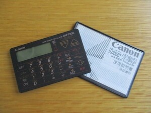 Canon レトロ 電卓 「DM-730C」カード電卓 キャノン /昭和 計算機 事務用品 アナログ 希少 古道具 コレクション コンピューター