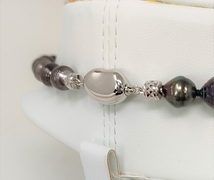 黒真珠 バロックネックレス 45ｃｍ Baroque pearl バロックパール 黒真珠ネックレス 箱付き_画像4