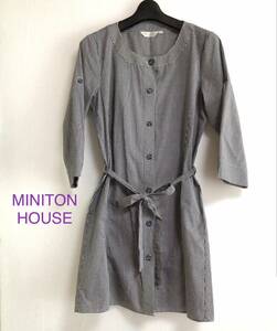 美品　MINITON　HOUSE ロールアップ　ワンピース　M