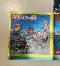 古い少年雑誌の付録シールの一部　ウルトラマン、キン肉マン、仮面ライダーSDなど　古いシールです。ヨレや擦れあります。_画像2