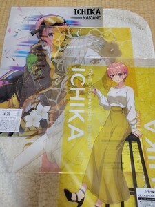 五等分の花嫁 中野一花 A3 クリアポスター　3枚セット　ひこくじ くじラック きゃらっとくじ