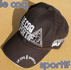 即決■le coq sportif■体調抜群ブラックcap■■古着