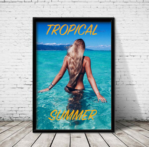  art poster 422 sea comfort .TROPICAL SUMMER* frame attaching interior poster A4 size * stylish poster wellcome poster 