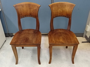 081055 * Asian шероховатость мебель стул [ 2 ножек комплект ]* стул с высокой спинкой из дерева стул 