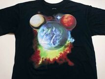 ☆DISNEY ディズニー ミッキー 惑星 デザイン イラスト Tシャツ プリント US レディース【M】ブラック コットン 古着　　　　　◆81267◆_画像6