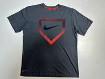 ☆US古着 NIKE ナイキ DRI-FIT ドライ 速乾 スポーツ Tシャツ プリント グレー【L】コットンポリ　　　◆3968◆_画像4