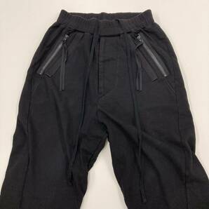 JULIUS 18SS WEBBING CROPPED BAGGY PANTS ユリウス クロップド バギーパンツ size1 BLACK 617PAM31 ハーフ スウェットパンツ 3070604の画像4