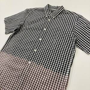 . color COMME des GARCONS HOMME PLUS bleach short sleeves shirt silver chewing gum check SS size Comme des Garcons Homme pryusarchive 3080486