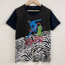 90s Jean Paul GAULTIER HOMME ラバープリント ゼブラ柄 Tシャツ ジャンポールゴルチエオム 半袖 カットソー Tee VINTAGE archive 3080335_画像1