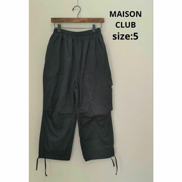 MAISON CLUB ベーシックオーバーサイズ カーゴパンツ 5 ブラック