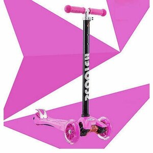 ピンク色　キックボード 子供用 3輪 ブレーキ付き キックスケータ バランスバイク ３輪キッズスクーター キックスケータ プロテ