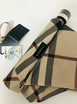 新品　バーバリー　折りたたみ傘 ノバチェックBURBERRY 折り畳み傘 ベージュ_画像8