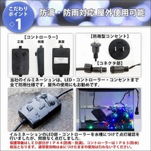 クリスマス イルミネーション 防滴 カーテン ライト ＬＥＤ ２９.２５ｍ １６２０球 ブルー 青 ２８種点滅 Ｂコントローラセット_画像3