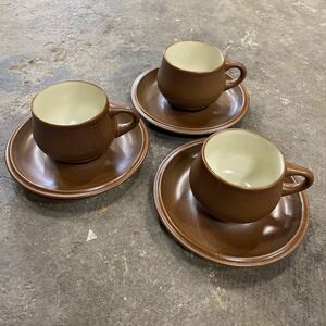 【A-7】Noritake ノリタケ カップ&ソーサー ティーカップ コーヒーカップ ヴィンテージ 3客セット