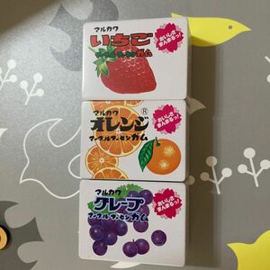 マルカワフーセンガム　缶　3個セット オレンジ　グレープ　いちご