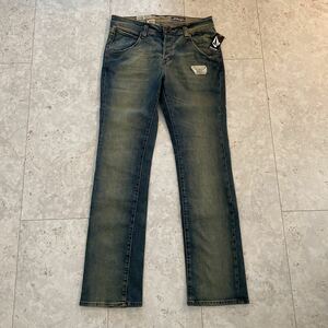 w32 新品 未使用 VOLCOM ボルコム ストレートデニムパンツ Modern Straight Fit USED加工