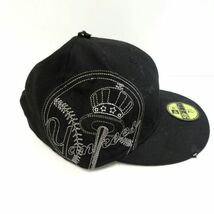 NEW ERA/ニューエラ 59FIFTY NY ニューヨークヤンキース 7 3/8 58.7cm ブラック ステッチ②_画像3