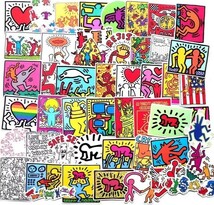 Keith Haring“Art”ステッカー集-A#キース・ヘリング#Keith Haring“Art”Sticker's■Artステッカー集×51枚セット：Special Price！899円_画像10