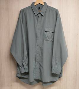 BURLAP OUTFITTER × EKAL バーラップアウトフィッター エカル サプレックス ナイロンシャツ 長袖シャツ 撥水 カーキ Lサイズ 店舗受取可