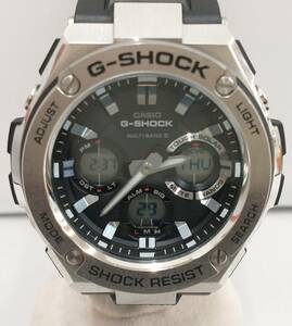 CASIO　G-SHOCK　Gスチール　GST-W110　電波ソーラー　アナデジ　カシオ　ジーショック　時計　腕時計　本体のみ