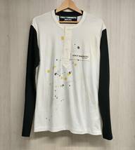 YOHJI YAMAMOTO POUR HOMME 2008SS REPLICA ヨウジヤマモト プールオム レプリカ 長袖Tシャツ ロンT ヘンリーネック 復刻 HH-T12-177_画像1