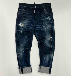 DSQUARED2 ディースクエアード COMBAT JEAN サルエル デニム パンツ S74LB0912 ダメージ ペイント加工 S74LB0912 サイズ46