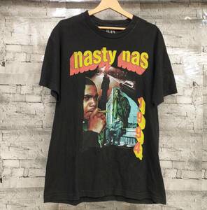 nasty nas ナズ 半袖Tシャツ バンT ヒップホップ サイズL ブラック 店舗受取可