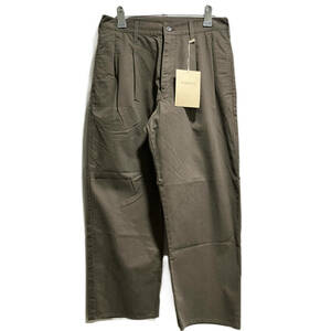 タグ付き NAISSANCE ORIGANIC COTTON PANTS ネサーンス オーガニックコットンパンツ S カーキ 20S-NSA-PT-04