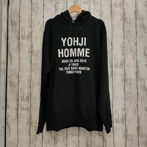 NEW ERA × YOHJI YAMAMOTO POUR HOMME アドレスロゴ パーカー ニューエラ × ヨウジヤマモト ブラック XLサイズ