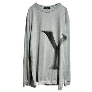 Y's Big logo sleeve T-shirt ワイズ ビッグロゴ 長袖Tシャツ 4 グレー YP-T61-971