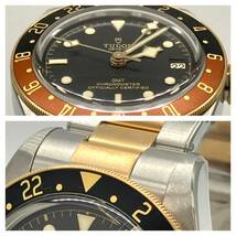 TUDOR チューダー チュードル ヘリテージ ブラックベイ GMT S&G 79833MN ブラック文字盤 SS&YG 自動巻 メンズ 時計 付属品付_画像6