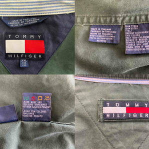 TOMMY HILFIGER／トミーヒルフィガー／ブルゾン／モスグリーン ／スイングトップ スポーツジャケット／90s／XXLサイズ／モスグリーンの画像4