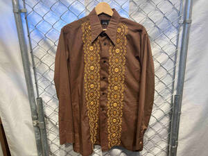 USED Llylord Cuba Shirt BROWN 古着 リリーロード キューバシャツ ブラウン 長袖シャツ 店舗受取可