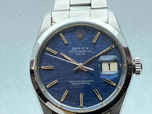 【ジャンク】ROLEX オイスターパーペチュアル デイト 1500 ブルーモザイクダイヤル 腕時計
