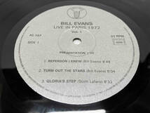 LP BILL EVANS ビル・ エヴァンス / LIVE IN PARIS 1972 Vol.1 FC107_画像3