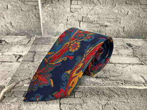 80s 90s RALPH LAUREN Ralph Lauren necktie Britain made silk floral print store receipt possible 
